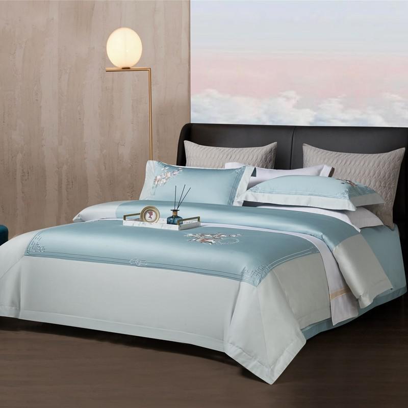 Pink Gray Patchwork Duvet Cover Queen King Bedding Set 1000TC Egyptian Cotton Silky Soft Comforter Bed Sheet 2 Pillowshams Sets