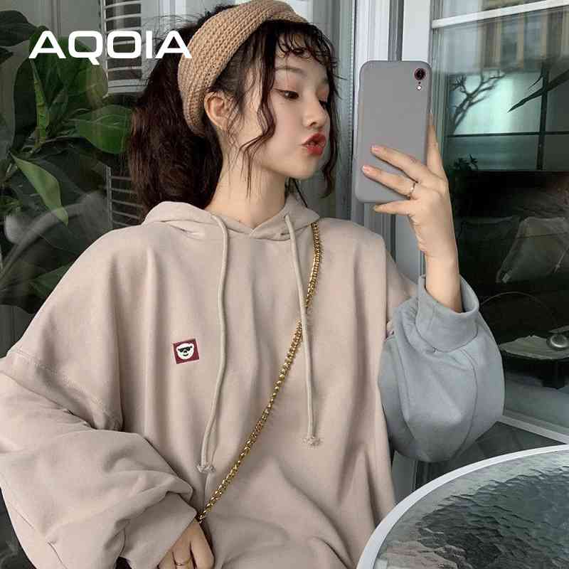 Autumn Korean Style sweatshirt Patchwork Loose Women Thin Hoodies Plus Size Chic Sweatshirt INS Fashion oversize Pullovers 210521, Khaki
Autumn Korean Style sweatshirt Patchwork Loose Women Thin Hoodies Plus Size Chic Sweatshirt INS Fashion oversize Pullovers 210521, Khaki