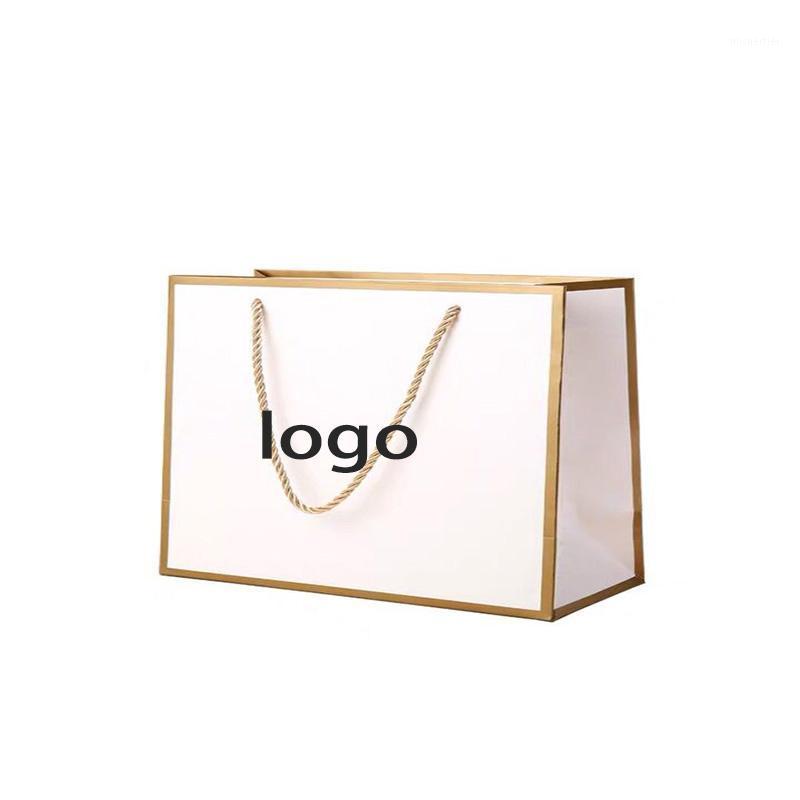 Gift Wrap 500Pcs/Lot Custom Logo Printed White Luxury Paper Bag With Gold Handle Design Boutique Clothing Shopping Packing Bags
Gift Wrap 500Pcs/Lot Custom Logo Printed White Luxury Paper Bag With Gold Handle Design Boutique Clothing Shopping Packing Bags
