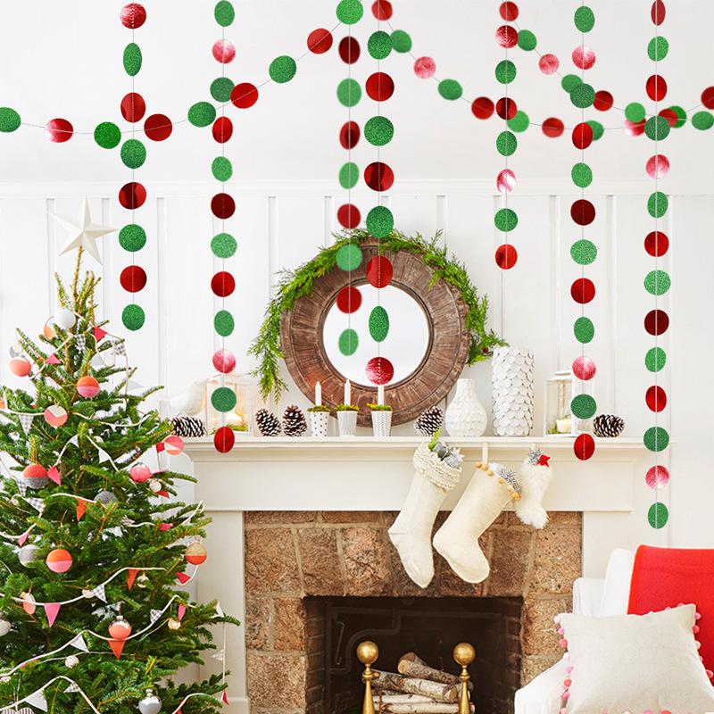 Party Decoration 1set Red Green Sequin Round Circle Star Paper Garland Christmas Hanging Flag Banner Tree Ornament Supplies
Party Decoration 1set Red Green Sequin Round Circle Star Paper Garland Christmas Hanging Flag Banner Tree Ornament Supplies