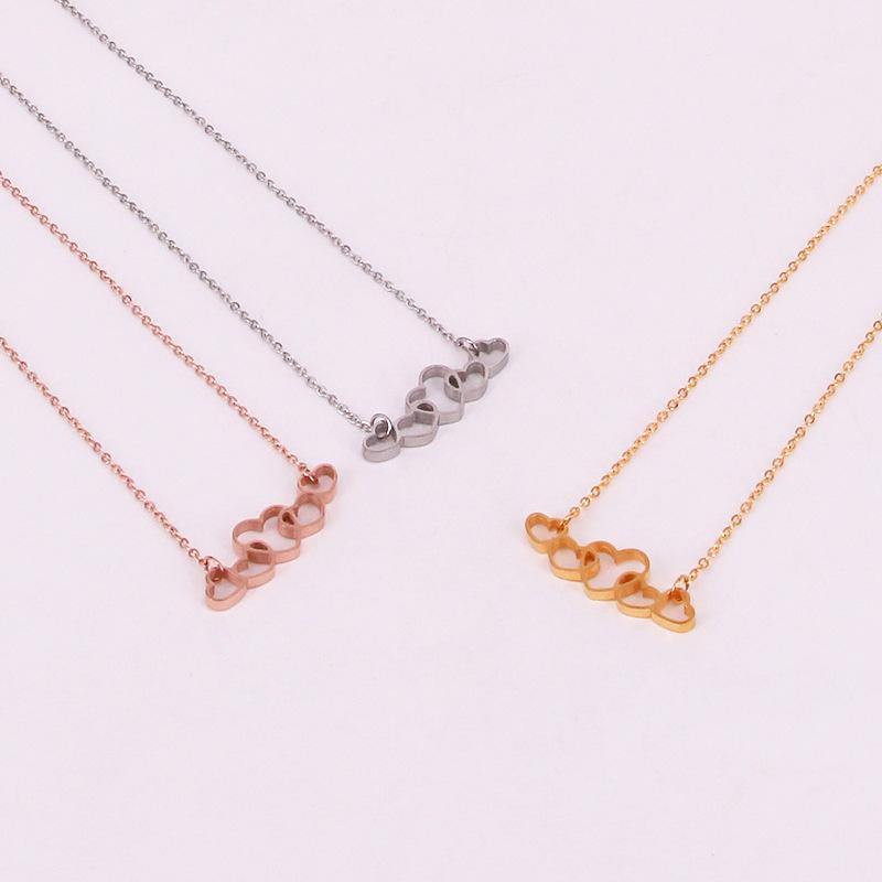 Pendant Necklaces Fashion Stainless Steel Hollow Love Five Heart Necklace Rose Gold Color Women Female Party Gift
Pendant Necklaces Fashion Stainless Steel Hollow Love Five Heart Necklace Rose Gold Color Women Female Party Gift
