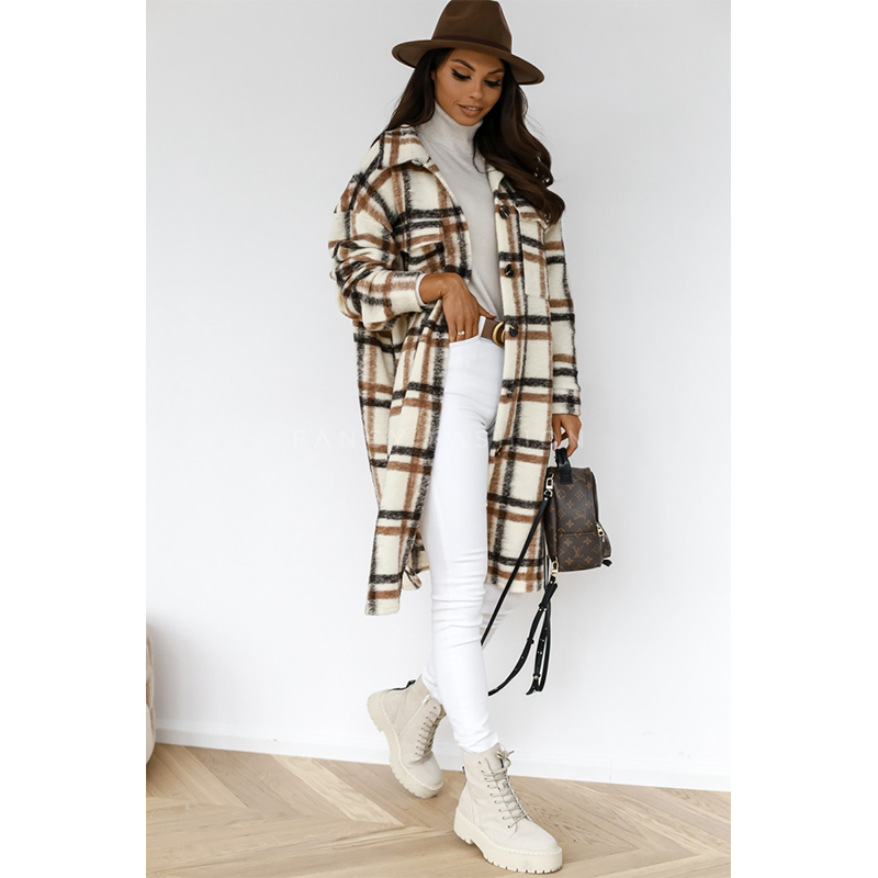 Women's Trench Coat Fall Winter Long Coat Shirt Collar Warm Basic Streetwear Jacket Long Sleeve Plaid Patchwork, Black
Women's Trench Coat Fall Winter Long Coat Shirt Collar Warm Basic Streetwear Jacket Long Sleeve Plaid Patchwork, Black