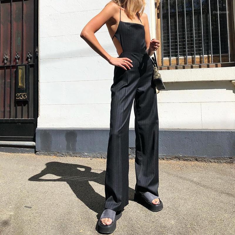 Women' Jumpsuits & Rompers Backless Sexy Suit Womens Jumpsuit Striped Casual Sleeveless Overalls Women Elegant Loose Black Summer Autumn
Women' Jumpsuits & Rompers Backless Sexy Suit Womens Jumpsuit Striped Casual Sleeveless Overalls Women Elegant Loose Black Summer Autumn