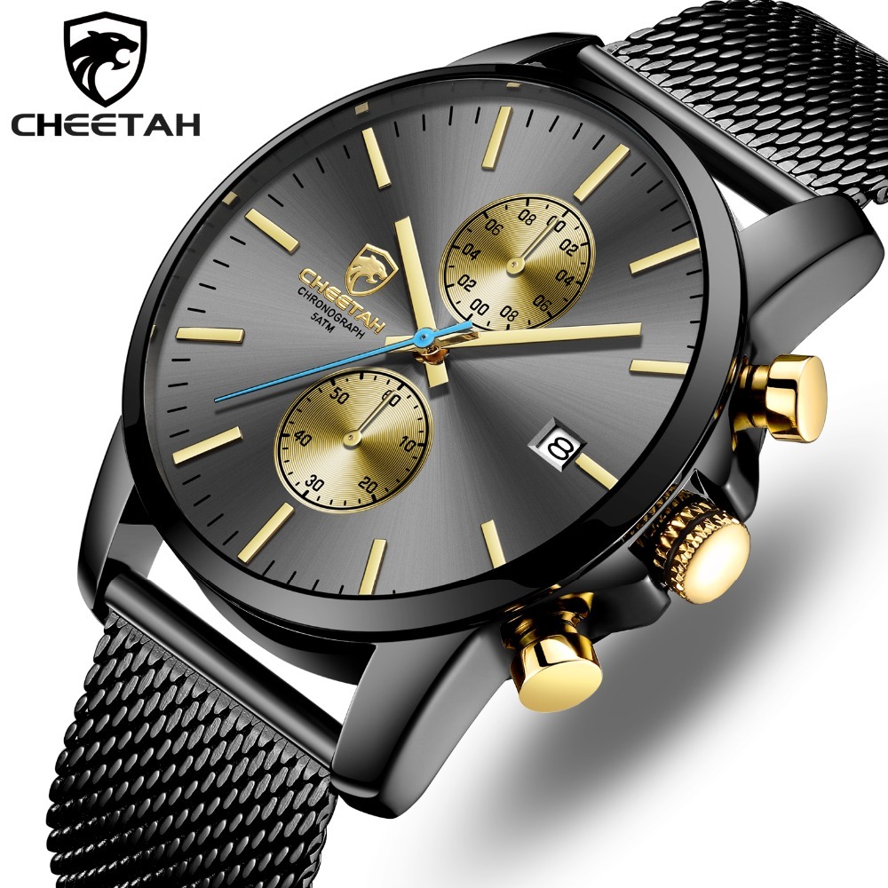 CHEETAH Men Watch Top Luxury Brand Mens Fashion Quartz Watches Stainless Steel Waterproof Chronograph Clock Relogio Masculino 210517, Leather grey
CHEETAH Men Watch Top Luxury Brand Mens Fashion Quartz Watches Stainless Steel Waterproof Chronograph Clock Relogio Masculino 210517, Leather grey
