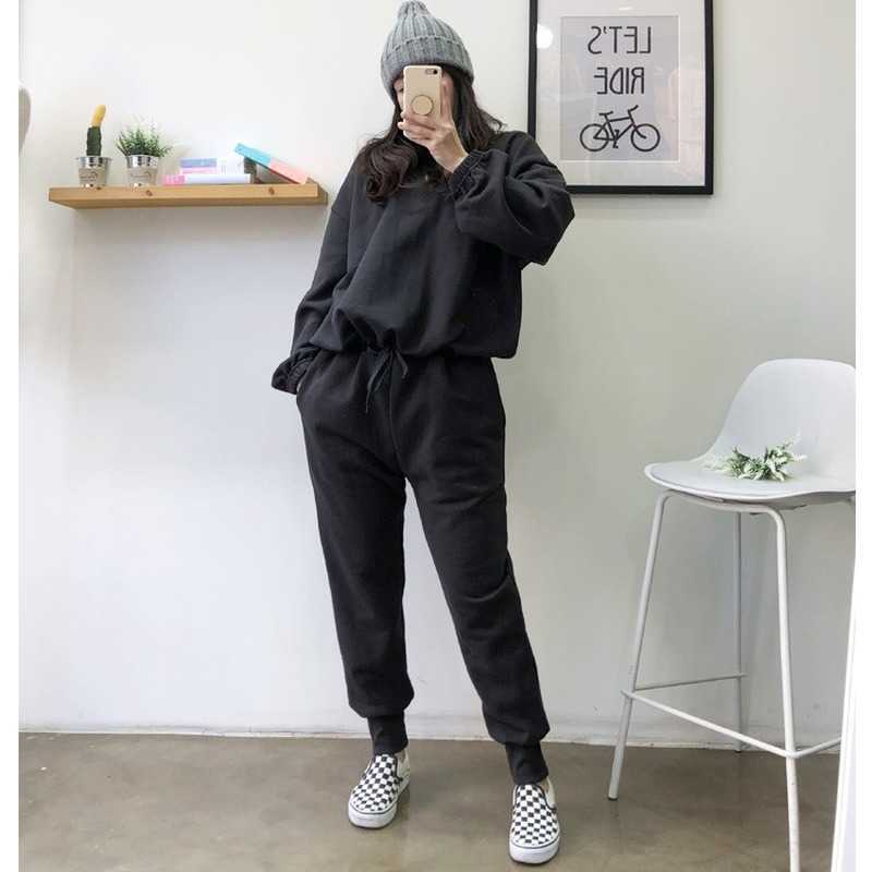 Autumn Winter 2 Peice Set Women Elegant Pants s Casual Outfits Jogger Two Piece Korean Sports Suit Black Cotton Tracksuit 210607, Iron gray
Autumn Winter 2 Peice Set Women Elegant Pants s Casual Outfits Jogger Two Piece Korean Sports Suit Black Cotton Tracksuit 210607, Iron gray