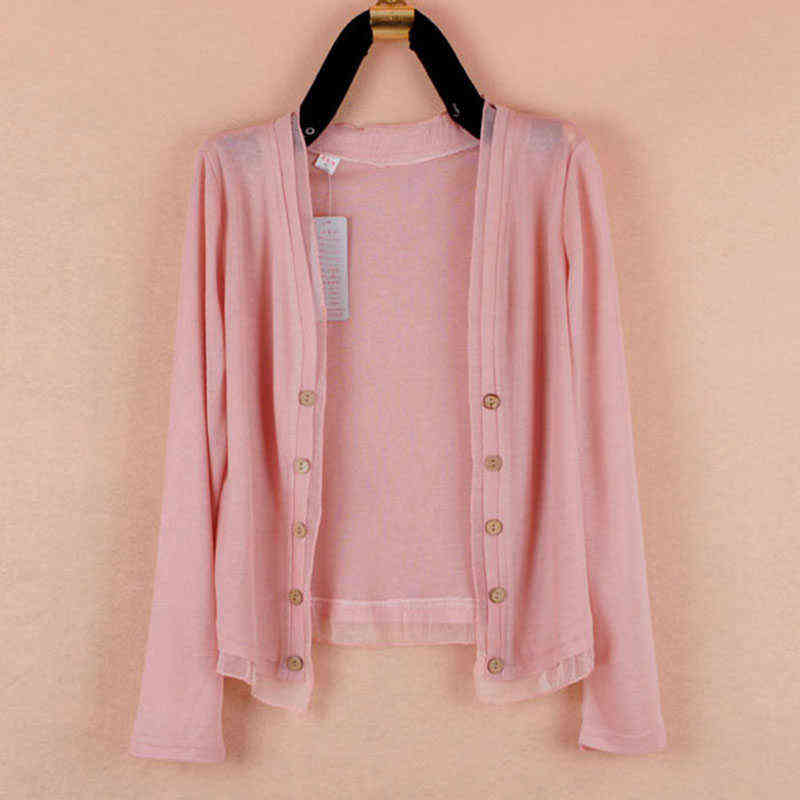 Plus Size Knitting Cardigan Women Fashion Loose Long Sleeve Thin Summer Sun Protection Clothing Ladies Tops XL-5XL Z401 211117