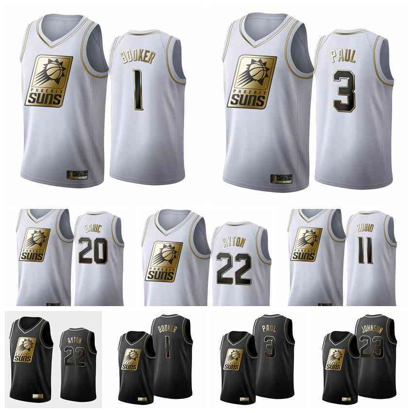 Phoenix's Suns's Men Devin Booker DeAndre Ayton Chris Paul Cameron Johnson Dario Saric White Golden Edition NBA's Basketball Jersey
Phoenix's Suns's Men Devin Booker DeAndre Ayton Chris Paul Cameron Johnson Dario Saric White Golden Edition NBA's Basketball Jersey