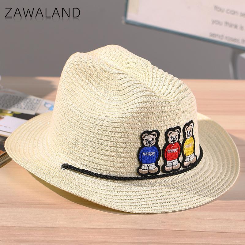 Wide Brim Hats Zawaland Kids Cartoon Straw Hat Children Casual Beach Cute Bear Sun Cap Pink White Khaki Caps For Boys Girls, Blue;gray
Wide Brim Hats Zawaland Kids Cartoon Straw Hat Children Casual Beach Cute Bear Sun Cap Pink White Khaki Caps For Boys Girls, Blue;gray