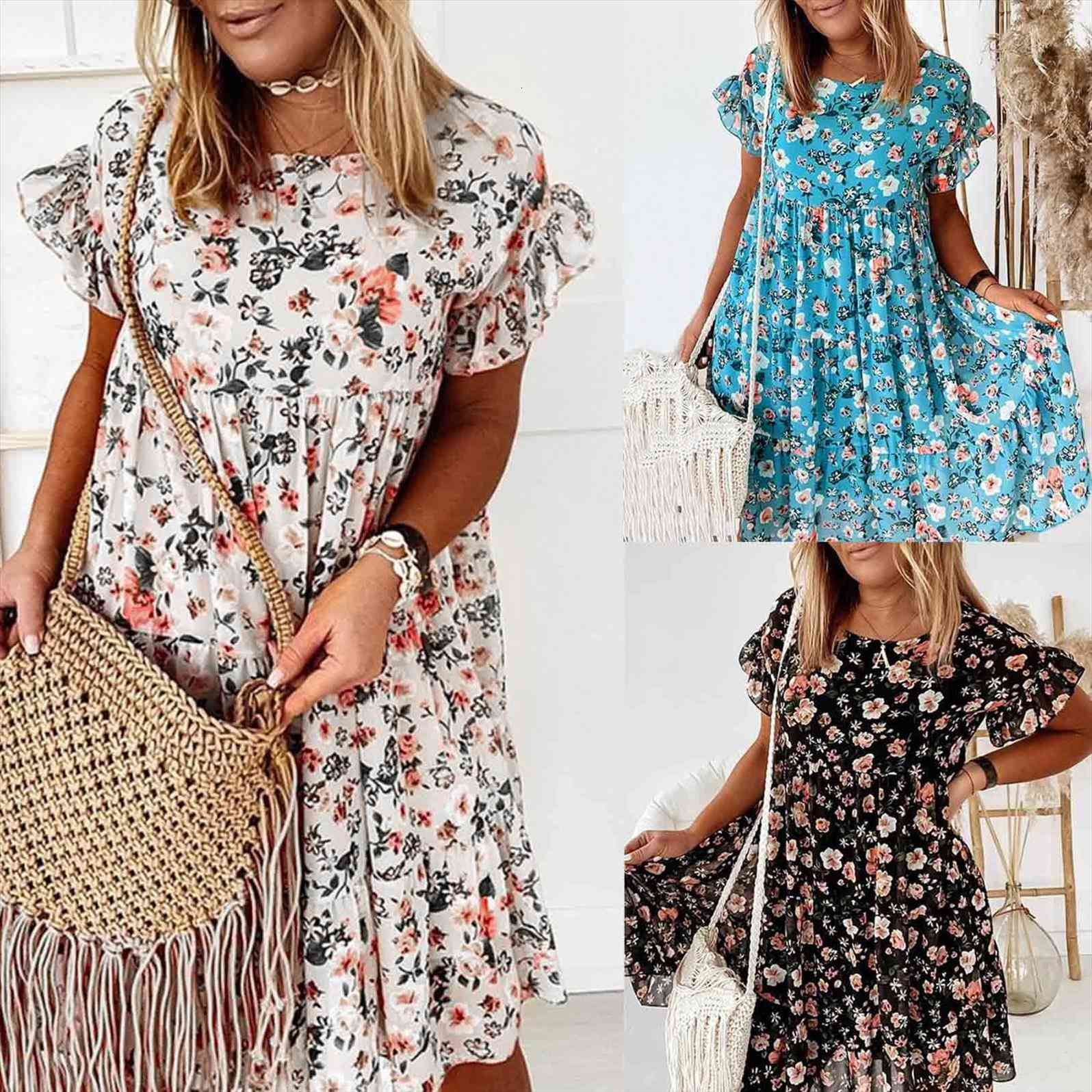 casual loose flowers print womens dress all match short sleeve summer women bohemian ropa mujer vetements robe ete, Black;gray
casual loose flowers print womens dress all match short sleeve summer women bohemian ropa mujer vetements robe ete, Black;gray