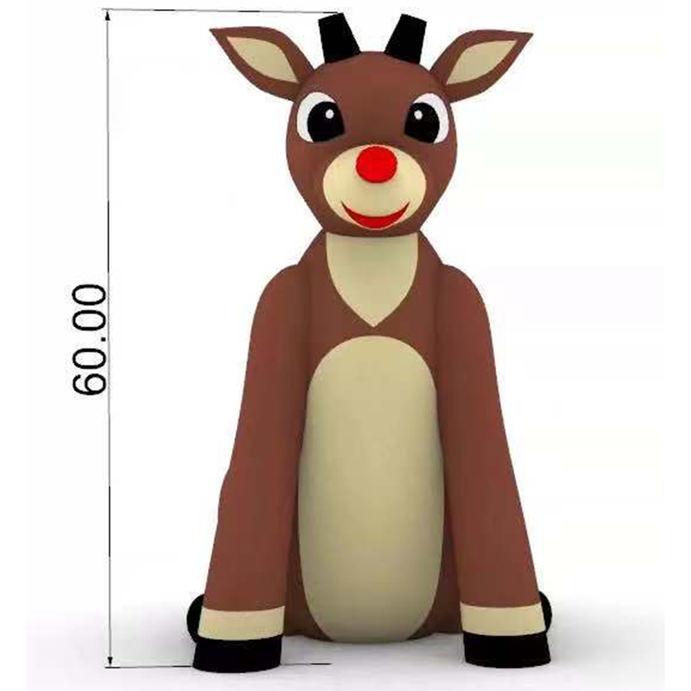 6mH Red-Nosed giant oxford Christmas inflatable Reindeer Rudolph animal model for outdoor event decoration