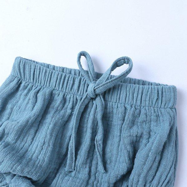 unisex kids short sets baby boys summer clothes girls boutique clothing newborn cotton linen shirts bloomers shorts 2pc toddler