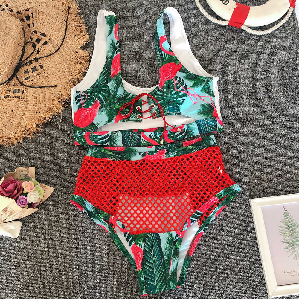 Bikini Swimsuit Sexy Bandeau Push Up African Print Thong Lace Swimwear Biquini Bathing Suit Women 2 Pieces Bikinis Set 210625