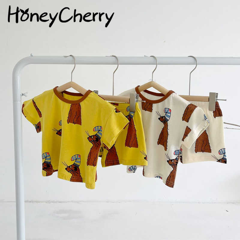 Kids Set Summer Cartoon Baby Pullover Short Sleeve + Shorts 2 Piece Set for boys and girls 210701, Beige
Kids Set Summer Cartoon Baby Pullover Short Sleeve + Shorts 2 Piece Set for boys and girls 210701, Beige