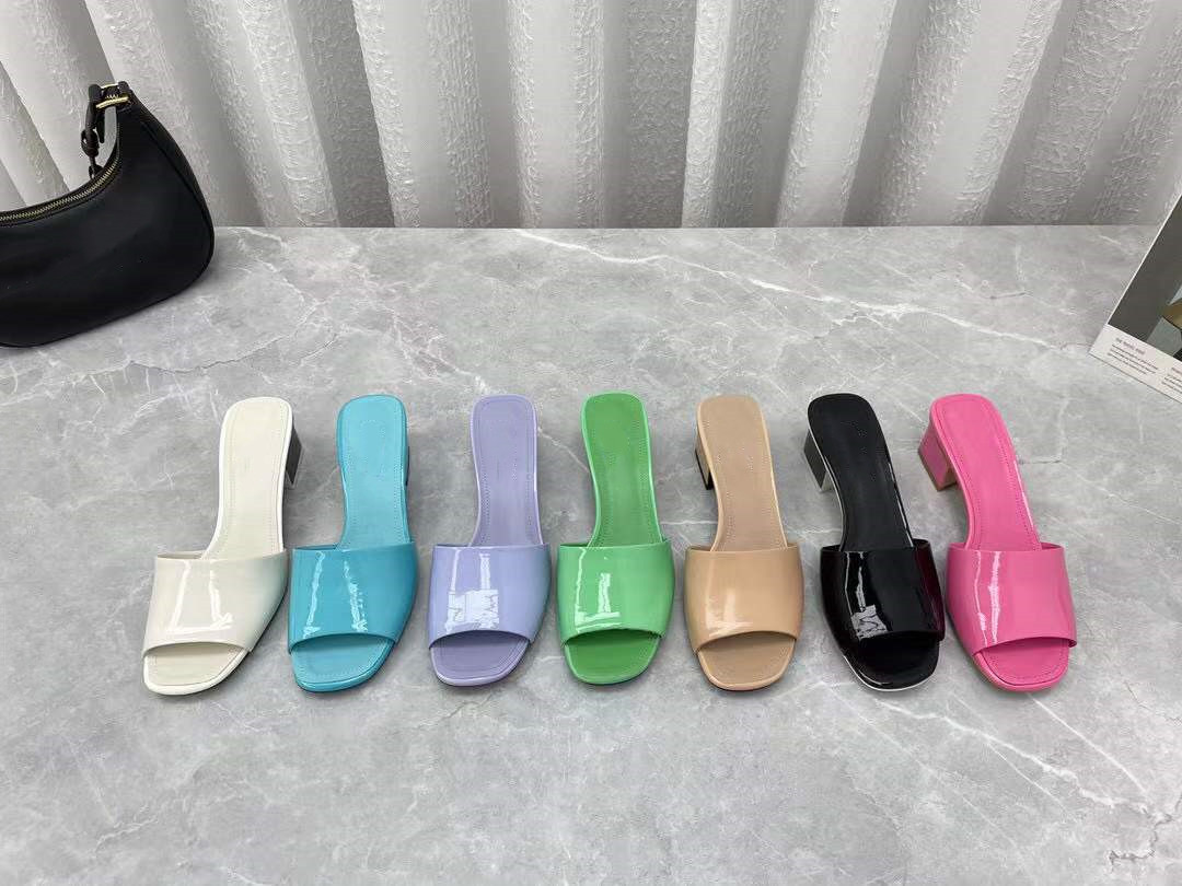Square Heels Slippers for Women Patent Real Leather Mules Luxury Brand Designer Woman Shoe 2022 Summer New Chic Runway Open Toe Slides Low Sole, As picture
Square Heels Slippers for Women Patent Real Leather Mules Luxury Brand Designer Woman Shoe 2022 Summer New Chic Runway Open Toe Slides Low Sole, As picture