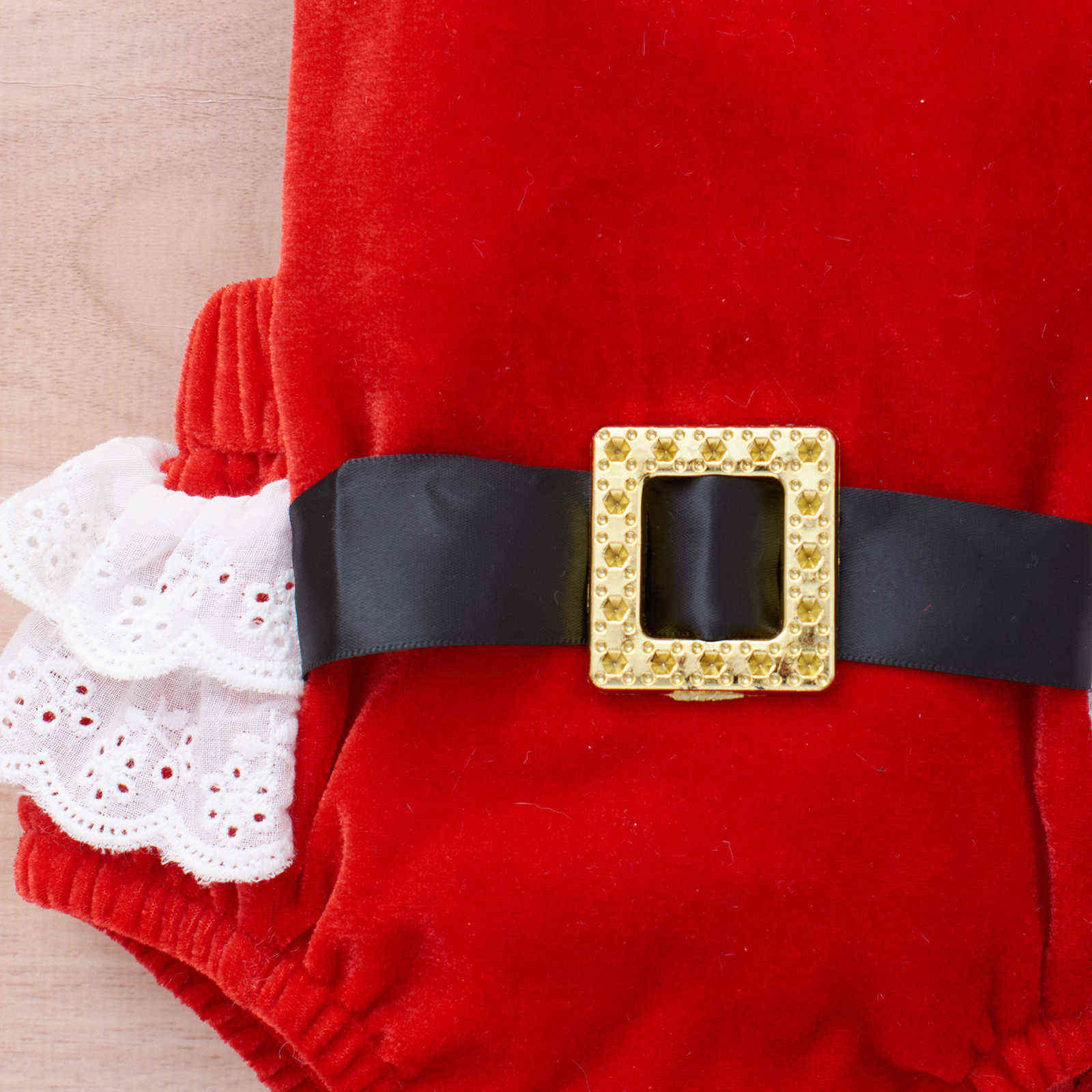Ma&Baby 0-12M Christmas Infant born Baby Girls Romper Xmas Costumes Lace Ruffles Santa Jumpsuit Overalls Year Clothes D84 211101