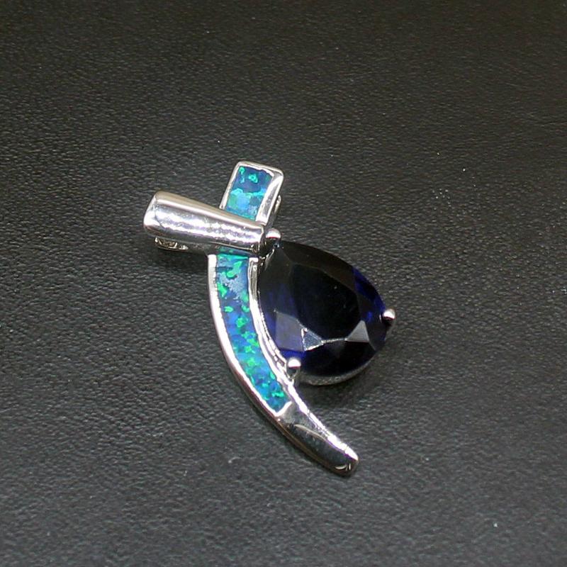 Pendant Necklaces Hermosa Australian Blue Opal Teardrop Sapphire Silver Color Birthstone Jewelry Charm Necklace For Girls 20214514
Pendant Necklaces Hermosa Australian Blue Opal Teardrop Sapphire Silver Color Birthstone Jewelry Charm Necklace For Girls 20214514