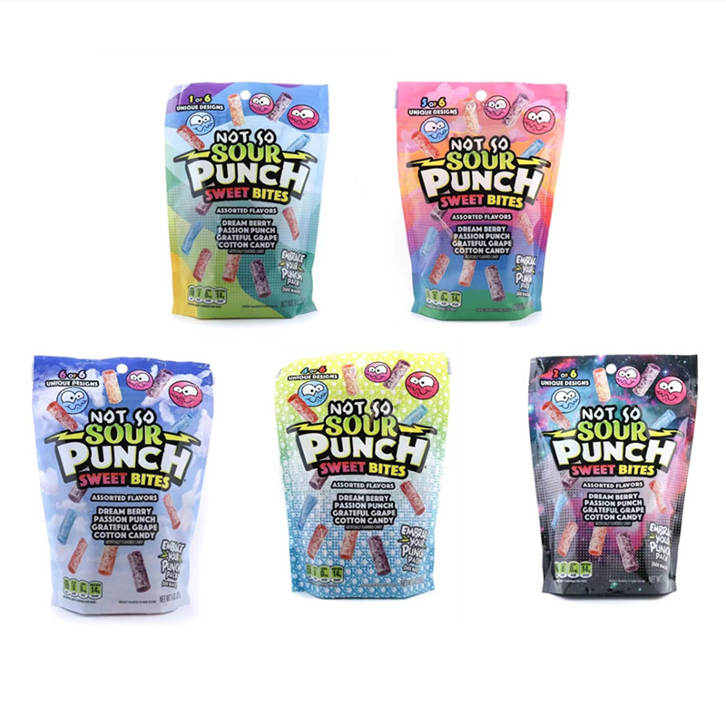 not so sour punch sweet bites candy packing bags package bite assorted flavors pack mylar edibles Gummies packaging smell proof resealable zipper pouch
not so sour punch sweet bites candy packing bags package bite assorted flavors pack mylar edibles Gummies packaging smell proof resealable zipper pouch