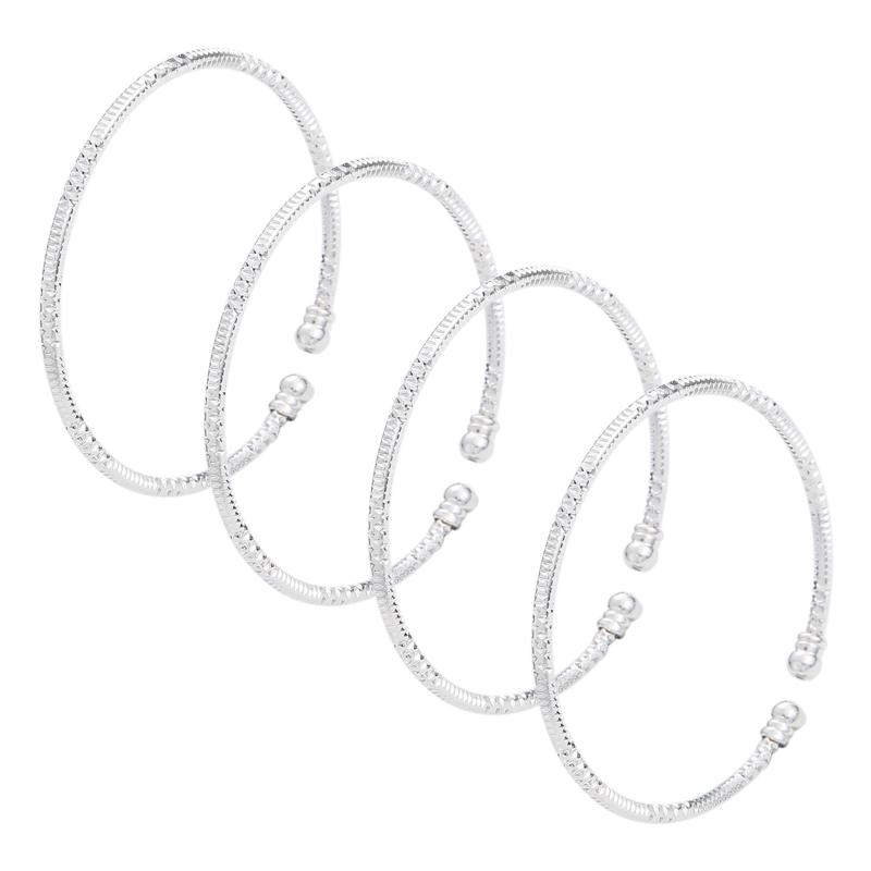 Bangle 4pcs Silver Plated Free Size Wedding Bangles For Women Girl Dubai Party Bride Ramadan Middle East Jewelry
Bangle 4pcs Silver Plated Free Size Wedding Bangles For Women Girl Dubai Party Bride Ramadan Middle East Jewelry