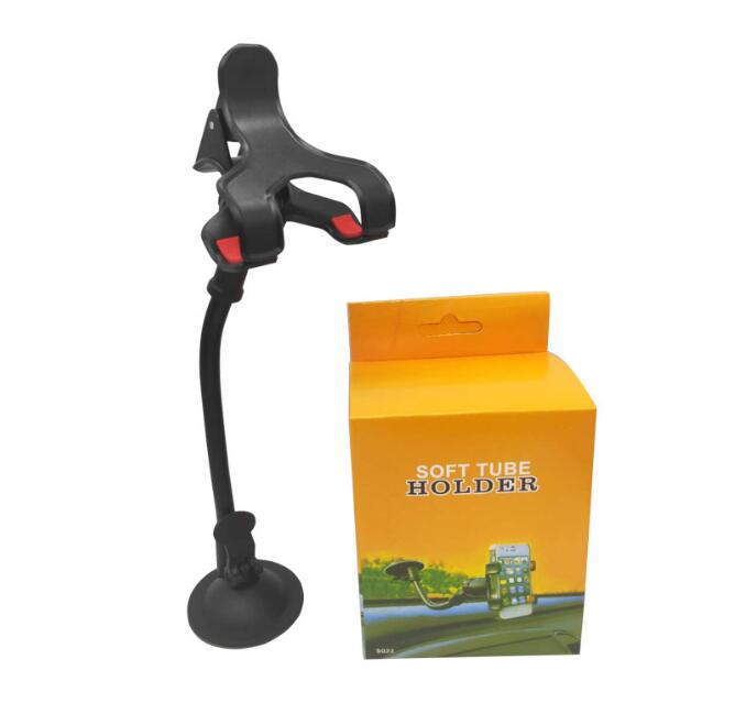 Universal Long Arm Car Holder Mount with Clip Suction Cup 360 Degree Rotated Windshield Phone Holder For 4.7 inch 6.8inch Cellphone with Box
