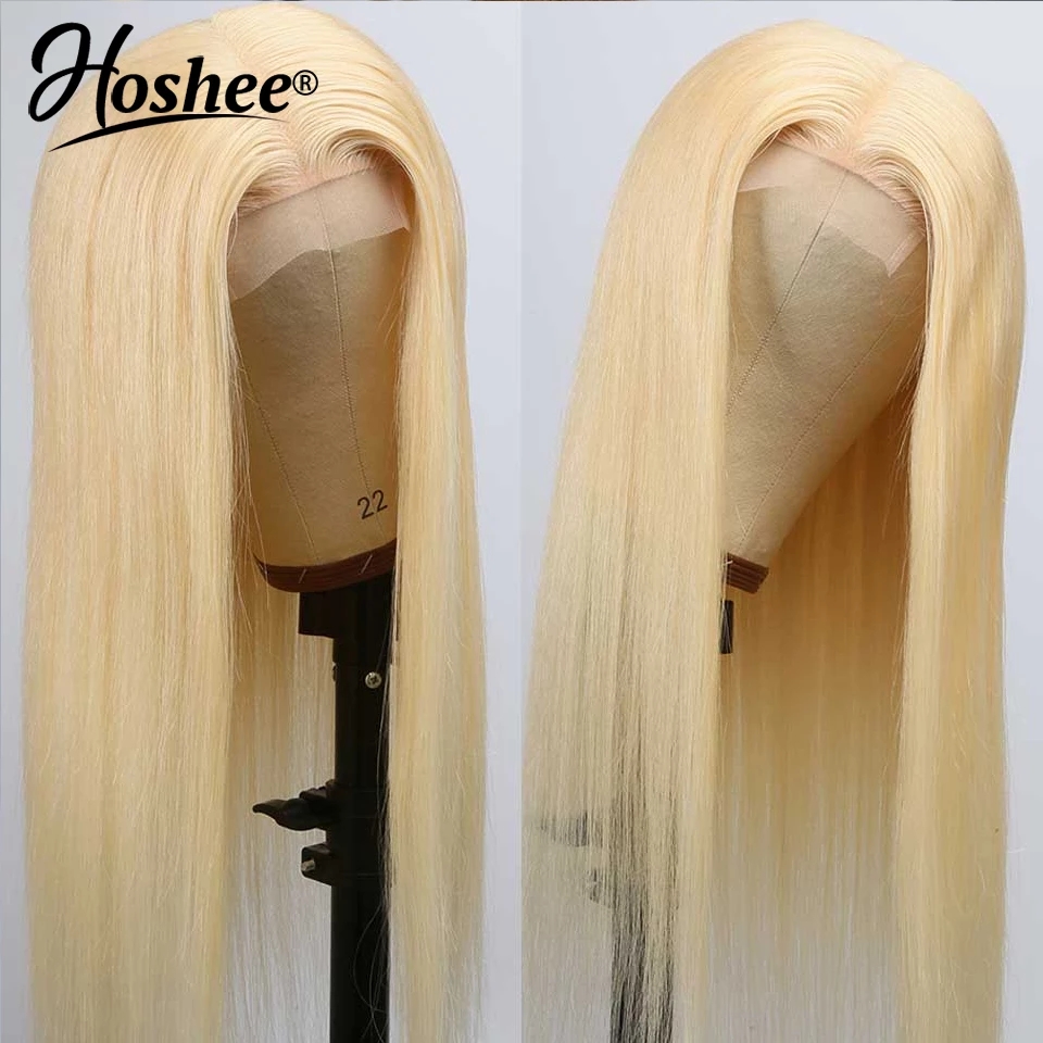 613 Honey Blonde Human Hair Wig 20-28 Inch Water Wave/ Straight Synthetic Brazilian None Lace Frontal Wigs For Women
