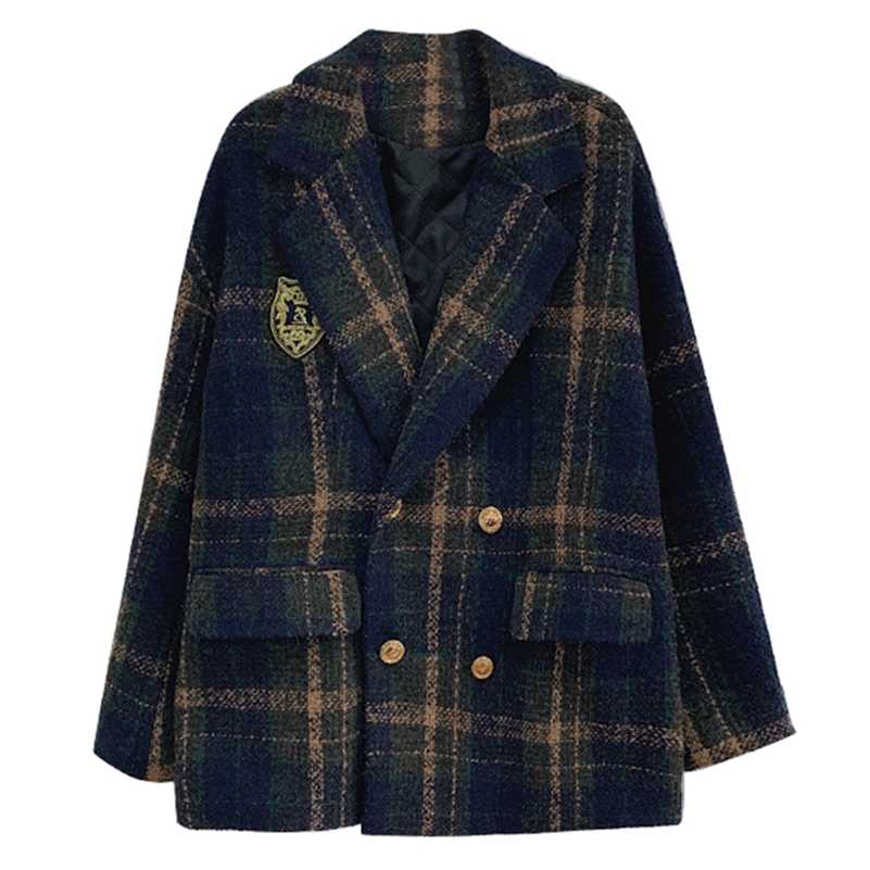 Woolen coat female autumn and winter loose retro chic thickened college wind short woolen coat women coats 211018, Photo color
Woolen coat female autumn and winter loose retro chic thickened college wind short woolen coat women coats 211018, Photo color