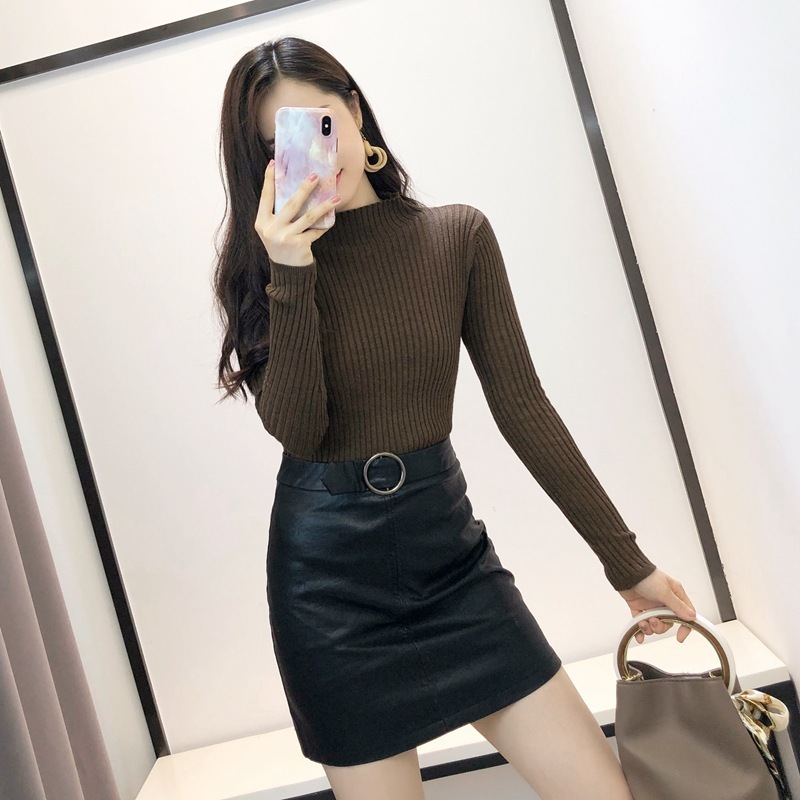 Autumn Winter Slim Half Turtleneck Knitted Sweater Women Thick Casual Solid Pullovers Female Office Lady 210520, Coffee
Autumn Winter Slim Half Turtleneck Knitted Sweater Women Thick Casual Solid Pullovers Female Office Lady 210520, Coffee