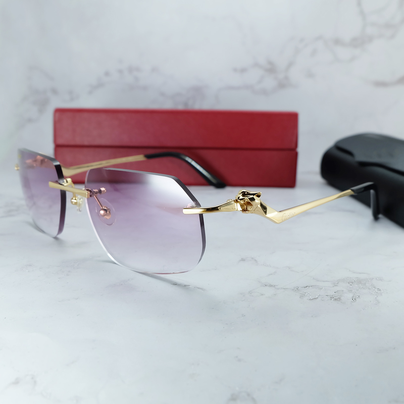 Rimless Sunglasses Women Fashion Luxury Designer Sun Shades Vintage New Stylish Driving Eyewear Mens Decoration Gafas De Sol Mujer