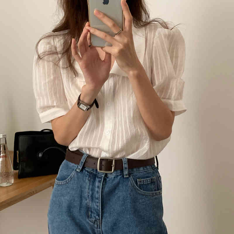 Women's Blouses & Shirts Vintage Streetwear Summer Office Lady 2021 Retro Slim Femme Short Sleeves Women Chic Gentle Tops RP30, White
Women's Blouses & Shirts Vintage Streetwear Summer Office Lady 2021 Retro Slim Femme Short Sleeves Women Chic Gentle Tops RP30, White