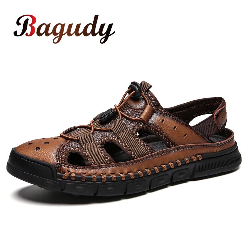 Sandals Genuine Leather Men Summer Beach Outdoor Casual Men's Fashion Black Non-slip Man Shoes Slippers Thick Sole 48
Sandals Genuine Leather Men Summer Beach Outdoor Casual Men's Fashion Black Non-slip Man Shoes Slippers Thick Sole 48
