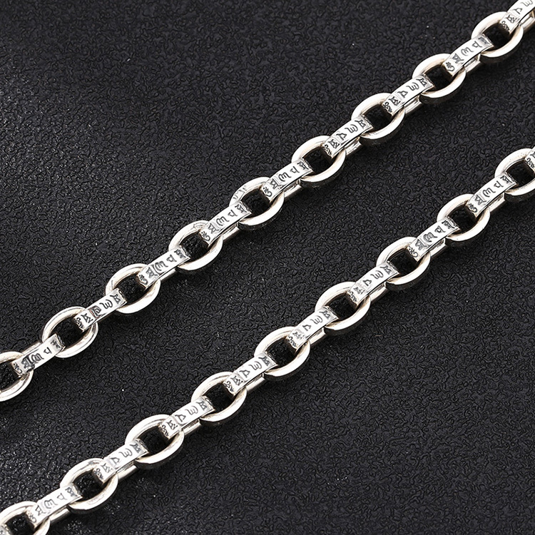 High quality 925 sterling silver link chain necklace American European antique silver handmade designer jewelry accessories gifts