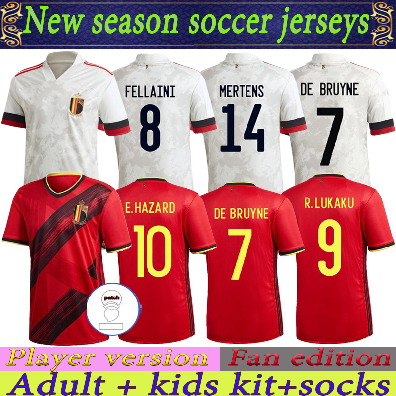 2021 Bélgica Jogador Versão Fãs Homens Crianças Futebol Jerseys Hazard Lukaku Mertens de Bruyne Batshuayi Kompany 20 21 Camisas de Futebol Kits Uniform Set, Player version
2021 Bélgica Jogador Versão Fãs Homens Crianças Futebol Jerseys Hazard Lukaku Mertens de Bruyne Batshuayi Kompany 20 21 Camisas de Futebol Kits Uniform Set, Player version