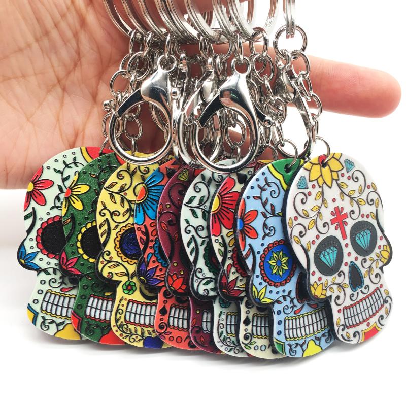 Keychains Skull Keychain Calavera Mexican Cute Sugar Big Lobster Key Chain Keyring Halloween Acrylic Relief Ring Bag Charm
Keychains Skull Keychain Calavera Mexican Cute Sugar Big Lobster Key Chain Keyring Halloween Acrylic Relief Ring Bag Charm