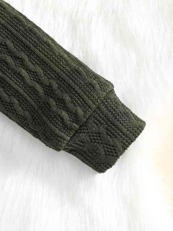 Baby Kangaroo Pocket Cable Textured Hoodie & Sweatpants SHE
