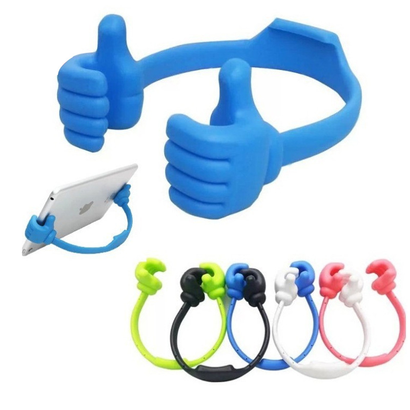 Universal Thumb OK Bracket MobilePhone Stand Desktop Mount Plastic Phone Holder Portable For CellPhone Tablet PC 8 Color