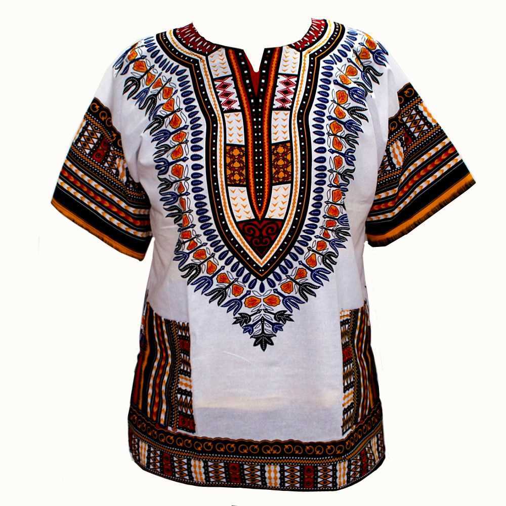 Men's T-Shirts (fast ) est Fashion African Traditional Print 100% Cotton Dashiki T-shirt for unisex 210716