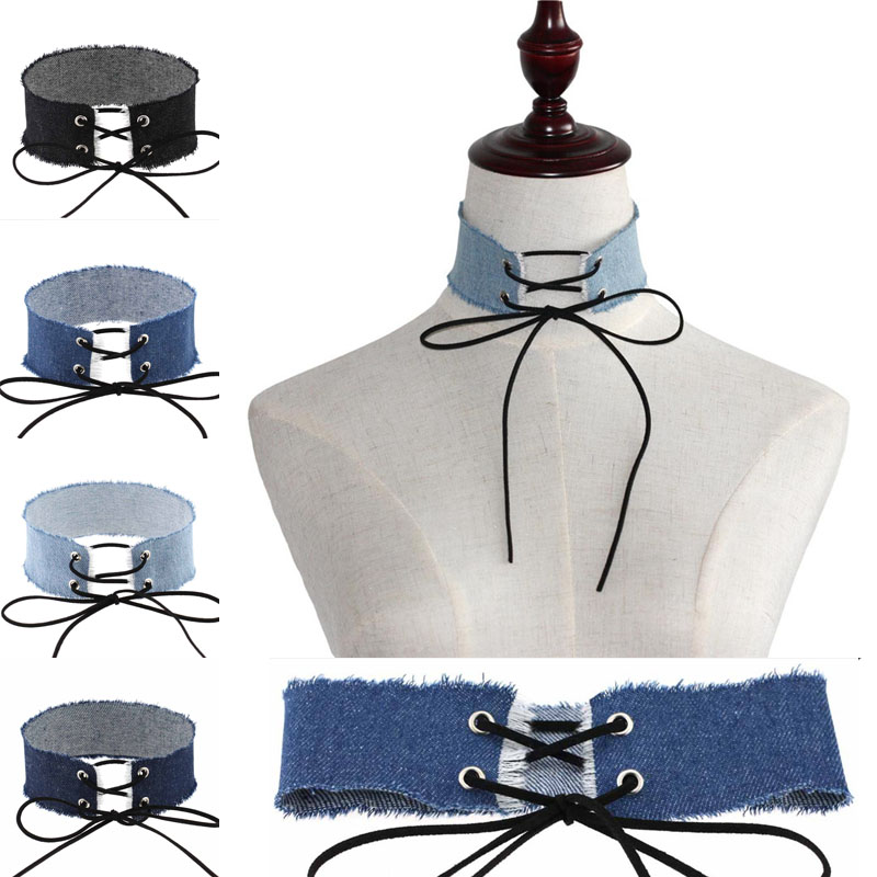 Gothic lace Bandage adjustable Necklace Denim Jeans Wide Choker Necklaces Neckband Collar Women girls Fashion Jewelry will and sandy, Golden;silver
Gothic lace Bandage adjustable Necklace Denim Jeans Wide Choker Necklaces Neckband Collar Women girls Fashion Jewelry will and sandy, Golden;silver