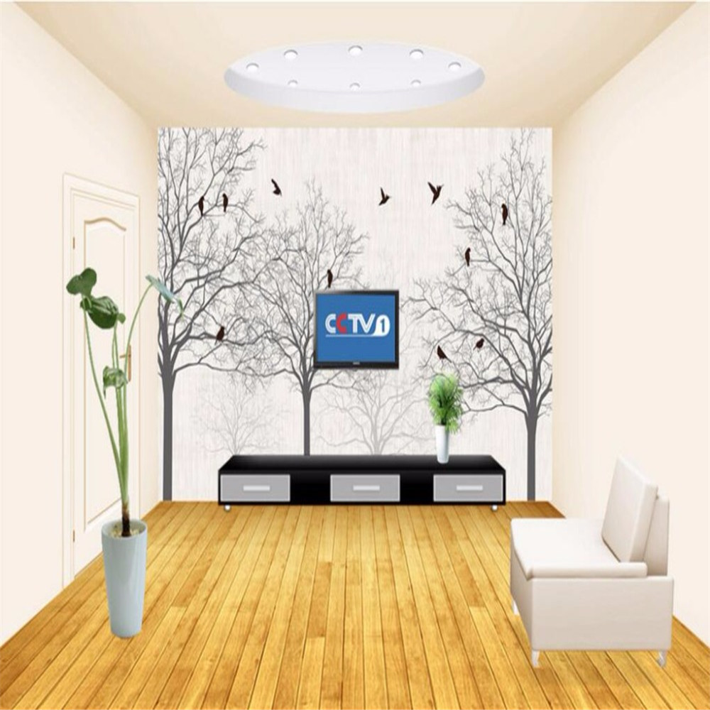 papel de parede Custom wallpaper large 3d jungle bird living room TV backdrop modern simple wallpaper papel de parede