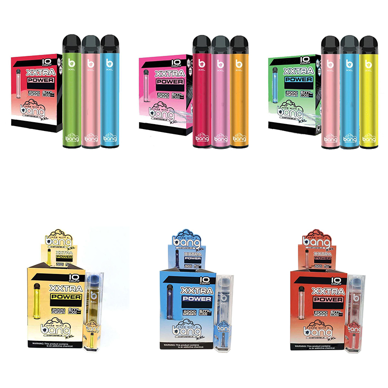 Disposable Vape Bang XXL e cigarettes pen starter kit Device 2000 Puffs 800mAh Power Battery 6ml Pods Cartridge Vapor
Disposable Vape Bang XXL e cigarettes pen starter kit Device 2000 Puffs 800mAh Power Battery 6ml Pods Cartridge Vapor