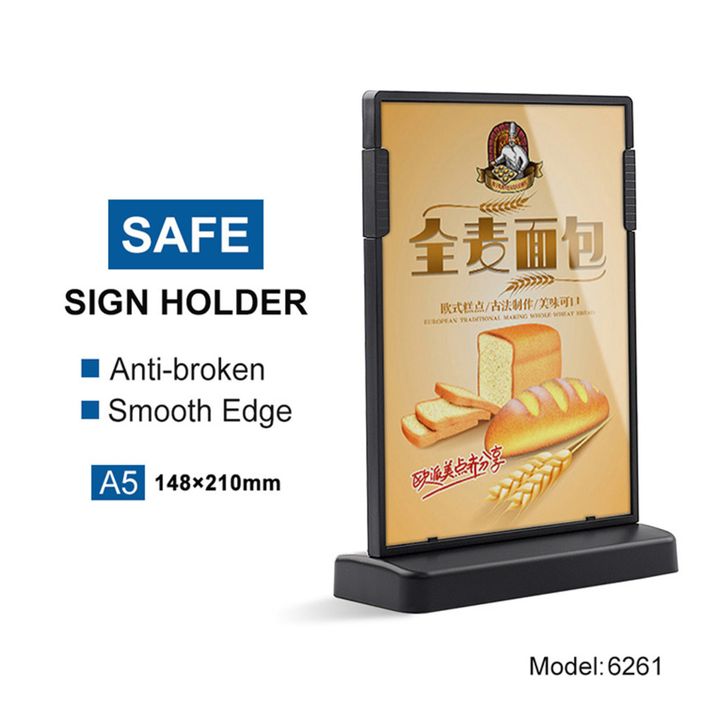 A5 Acrylic Place Card Sign Display Holders Desk POP Racks Stands Stand for Restaurants Hotels Supplier