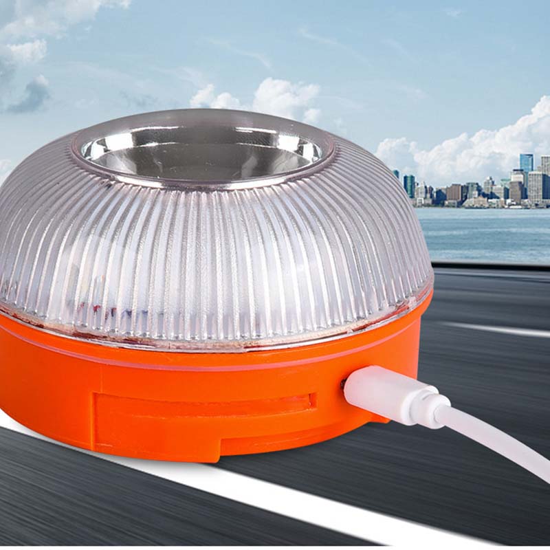 Emergencys LED Light V16 Car Emergency Beacon Lights Rechargeable Magnetic Induction Strobe Lamp Safety Alert Bulb
