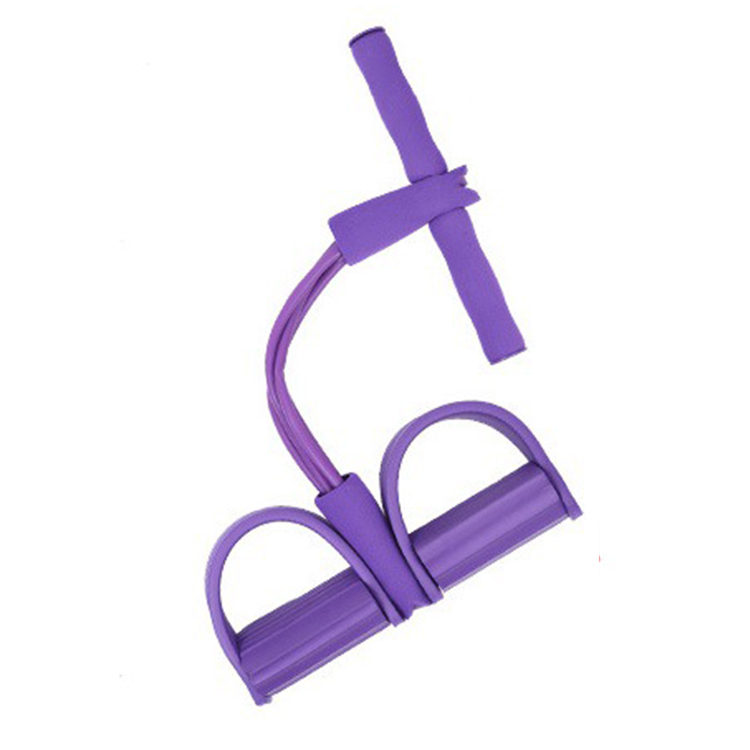 Multifunction Pedal Resistance Band Multifunctional Fitness Equipment Home Abdomen Pull Rope Sit-ups 4 Tube Thick Yoga Rope