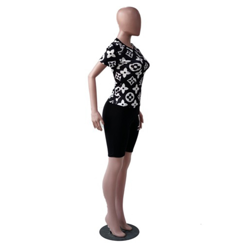 Women summer sets designer brand 2 piece sets sports suit t-shirt shorts pullover S-2XL short sleeve jogger suit capris shirts crew neck W8077, White
Women summer sets designer brand 2 piece sets sports suit t-shirt shorts pullover S-2XL short sleeve jogger suit capris shirts crew neck W8077, White