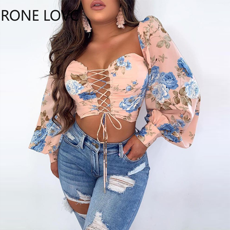 Women Lace-up Floral Drawstring Long Sleeves Blouse Shirt Spring Tops and Blouses, Pink 
Women Lace-up Floral Drawstring Long Sleeves Blouse Shirt Spring Tops and Blouses, Pink
