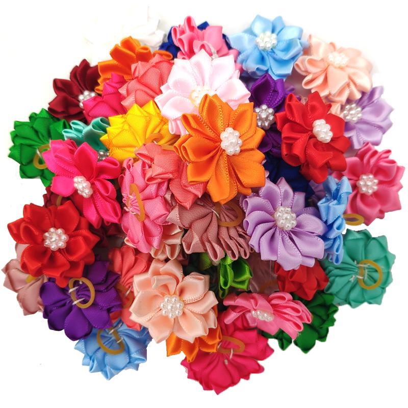 Dog Apparel Flower 50pcs Pet Hair Bows Rubber Bands With Pearl Floret BowsGrooming ProductsCute Gift, Mix colour
Dog Apparel Flower 50pcs Pet Hair Bows Rubber Bands With Pearl Floret BowsGrooming ProductsCute Gift, Mix colour