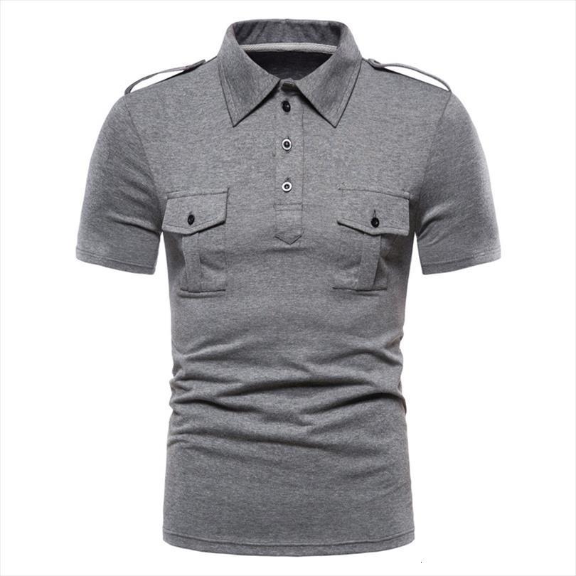brand shirt short sleeves solid mens polos cotton summer clothing military double pocket para hombre, White;black
brand shirt short sleeves solid mens polos cotton summer clothing military double pocket para hombre, White;black