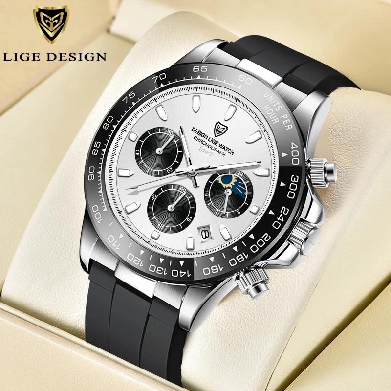 Wristwatches 2021 LIGE Top Men Watch Sport Silicone Chronograph For Creative Waterproof Relogio Masculino, Rose gold black
Wristwatches 2021 LIGE Top Men Watch Sport Silicone Chronograph For Creative Waterproof Relogio Masculino, Rose gold black