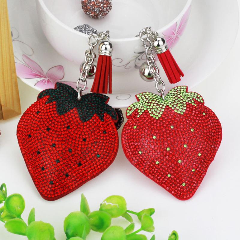 Keychains Rhinestone PU Leather Tassels Strawberry Women Keychain Bag Pendant Alloy Car Key Chain Ring Holder Cute Kids Jewelry TZ114
Keychains Rhinestone PU Leather Tassels Strawberry Women Keychain Bag Pendant Alloy Car Key Chain Ring Holder Cute Kids Jewelry TZ114