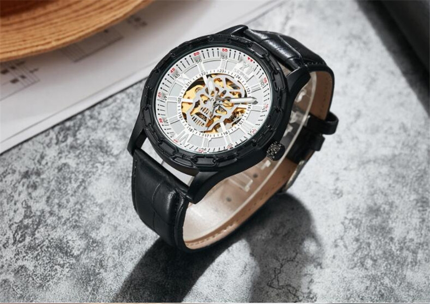 SEWOR mechanical watch Automatic movement leather belt men's Business fashion watches SEW11-2