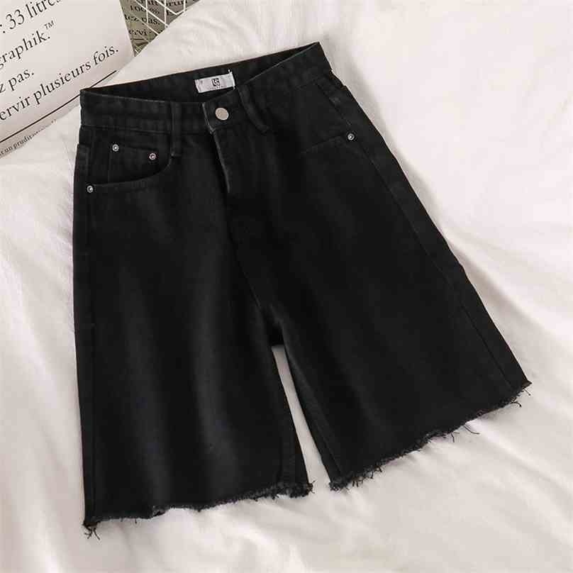 Summer Black Jeans Women' High-waisted Straight Leg Retro Pants Woman Knee Length Streetwear Denim Shorts 210525
Summer Black Jeans Women' High-waisted Straight Leg Retro Pants Woman Knee Length Streetwear Denim Shorts 210525