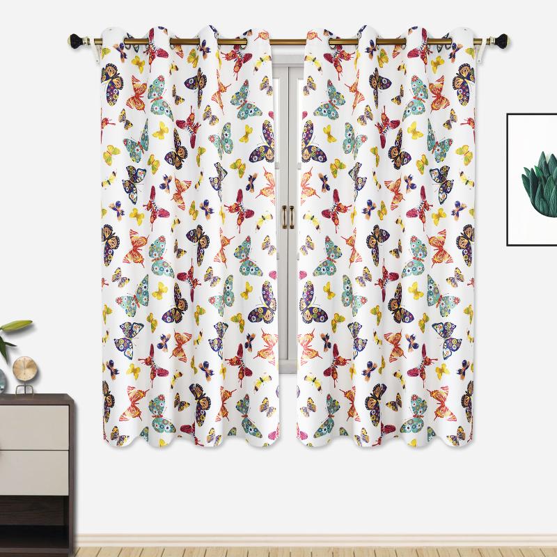 Curtain & Drapes Pastoral Printing Colorful Butterfly Flower Shading Bedroom Curtains Modern In The Living Room Blinds For Windows Drape
Curtain & Drapes Pastoral Printing Colorful Butterfly Flower Shading Bedroom Curtains Modern In The Living Room Blinds For Windows Drape